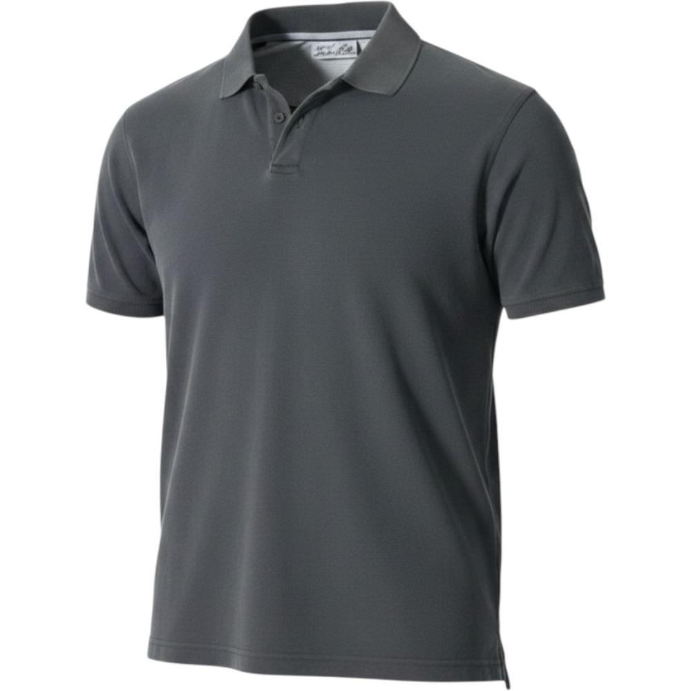 Tasso Elba Mens XL Charcoal Gray 100% Cotton Short Sleeve Polo Shirt EUC